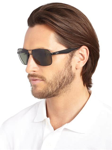 mens square aviator sunglasses